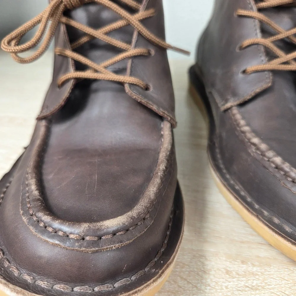 Oliberté Leather Chukka Boots Brown Moc Toe Made in Africa Men's US 10 EU 44